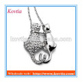 Fashion two cats necklace collier couple / lover necklace